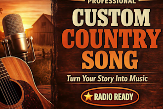 orchestrate a touching full custom country music production