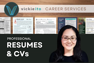 design, write, and optimize your custom resume or CV