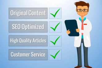 write SEO optimized health, fitness, and medical articles