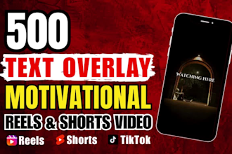 create text overlay motivational youtube shorts and instagram reels