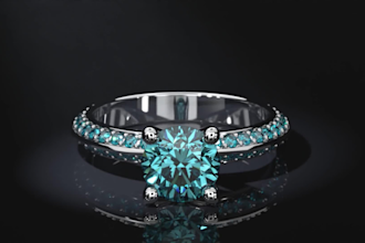 design custom 3d cad jewelry with realistic renders and manufacturing files