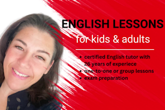 help you learn english or be your english tutor