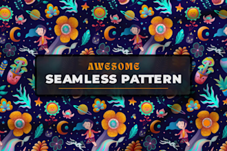 create awesome seamless pattern for print fabric textile
