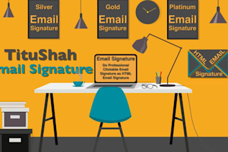 do professional clickable email signature as clickable HTML email signature