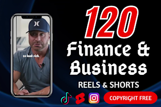 create 120 business and finance motivational youtube shorts, instagram reels