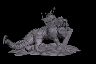 sculpt high detailed 3d miniature, dnd, tabletop game for 3d printing