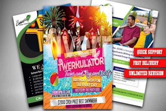 design eye catching sale sheet, brochure, leaflet in 6hrs