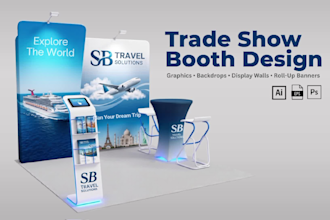 design trade show booth graphics and exhibition backdrops