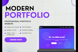 design a modern responsive portfolio website