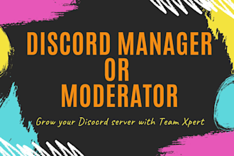 be your discord manager or mod for crypto and nft project