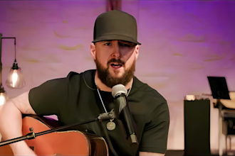 sing male country music vocals with deep baritone for your songs