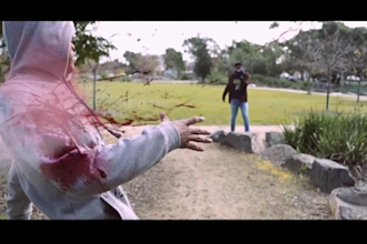 add custom effect to your footage, gunshot fire muzzle flash, blood splatter cgi