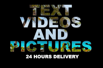design modern text videos and pictures