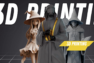 sculp 3d model character for printing, toys, and rendering