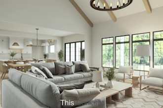 create 3d rendering interior, exterior house, apartment