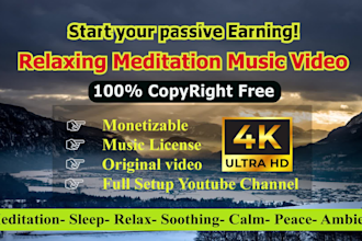 create youtube channel 60x3 hour meditation music videos