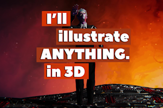 create abstract 3d illustrations and renders