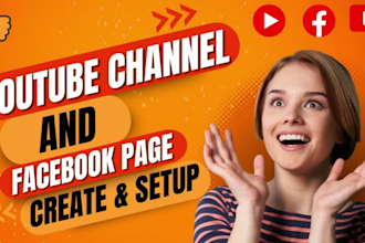 create,setup,banner design for your youtube channel and facebook page