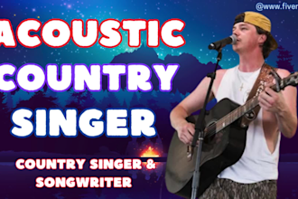 be your professional and competent country music singer songwriter and producer
