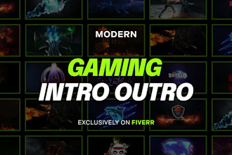 do gaming, stream, youtube intro outro video for you