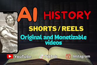 create faceless ai history youtube shorts and tiktok videos