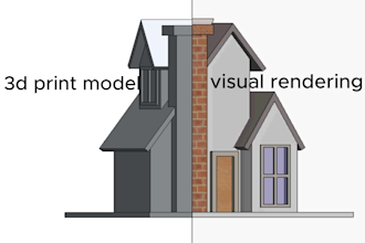 design miniature building for 3d printing