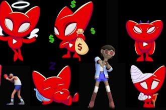 do 3d animated sticker 2d sticker GIF emoji telegram crypto sticker pack meme