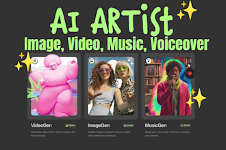 create ai generated images, videos, voiceovers, or music