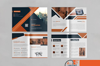 design modern bifold or trifold brochure in 6hrs