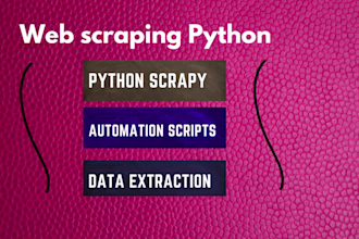do web scraping using python scrapy, beautifulsoup, selenium