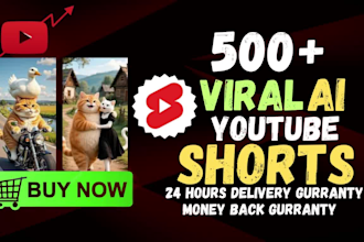 create 500 ai youtube short video, bulk viral short, motivational shorts video
