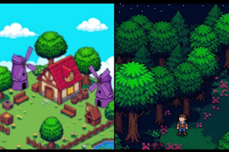 create custom pixel art tilesets, characters and game assets for your rpg