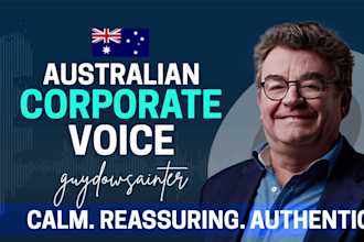 be a smooth australian male voice over for your business