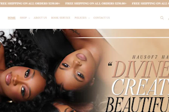 hair extension website, beauty website, lashes extension website, hair extension
