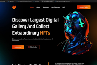 design exclusive nft crypto website uxui design