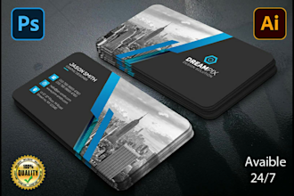 creative, minimalist, professional business card design and thank you card
