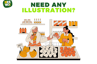 design a custom illustration for website or apps