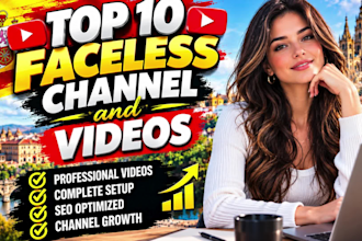 build a spanish top 10 faceless youtube automation channel