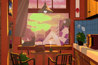create lofi loop animation