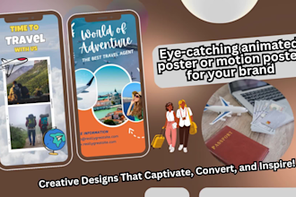 design 2025 travel poster and animation
