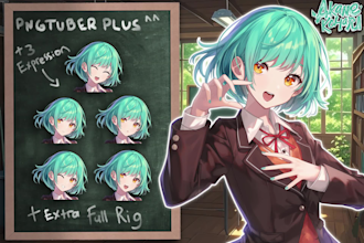 design pngtuber plus or vtuber model and rigging