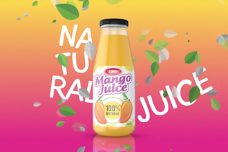 create realistic 3d beverage product animation for ads