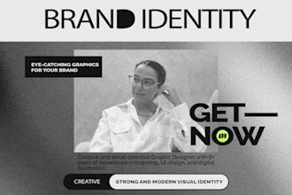 design modern brand identity and creative visuals assets
