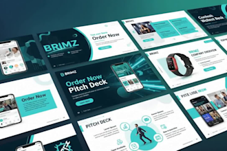 design pitch deck, sponsorship deck, presentation template design and startups