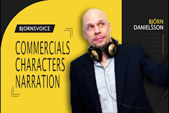 do a professional english male voice over, international