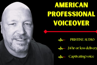 narrate american male white board video