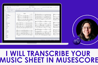 transcribe your music sheet in musescore