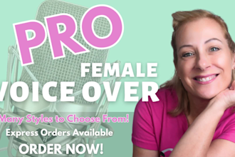 be your friendly conversational english american canadian female voice over