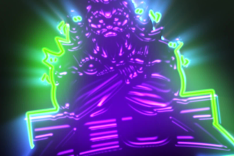 create an amazing neon logo animation video intro