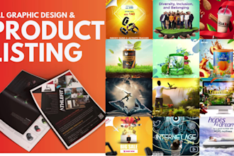 do entire graphic design and product listing image services